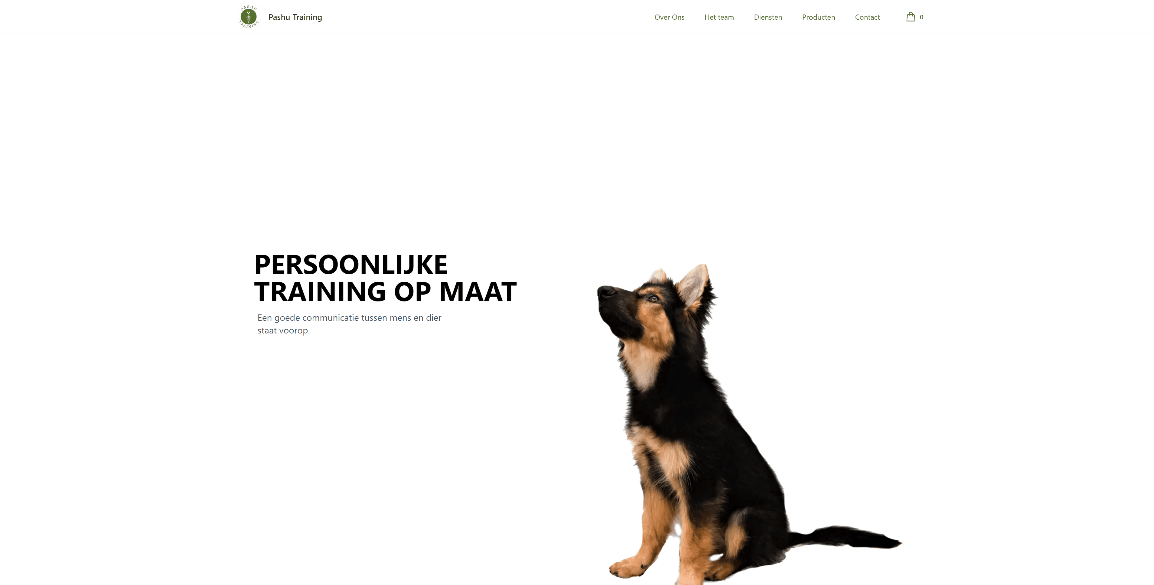 De website van Pashu Training